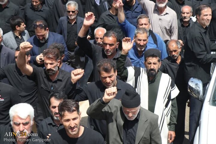 تشییع پیکر سردار شهید غلامرضا سوادکوهی در فریدن اصفهان