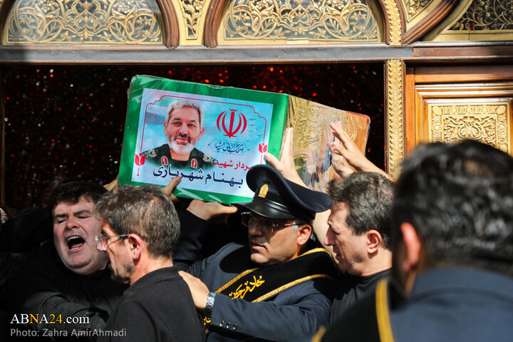 مراسم خاکسپاری شهدای اقتدار ایران در امامزاده صالح(ع) شهر تهران