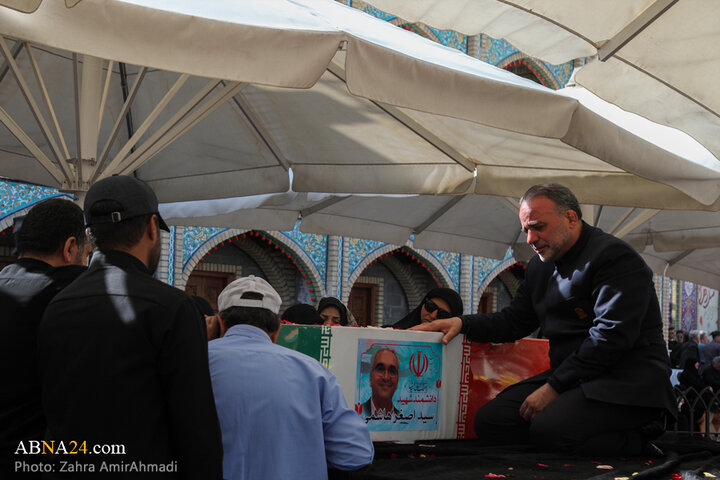 مراسم خاکسپاری شهدای اقتدار ایران در امامزاده صالح(ع) شهر تهران