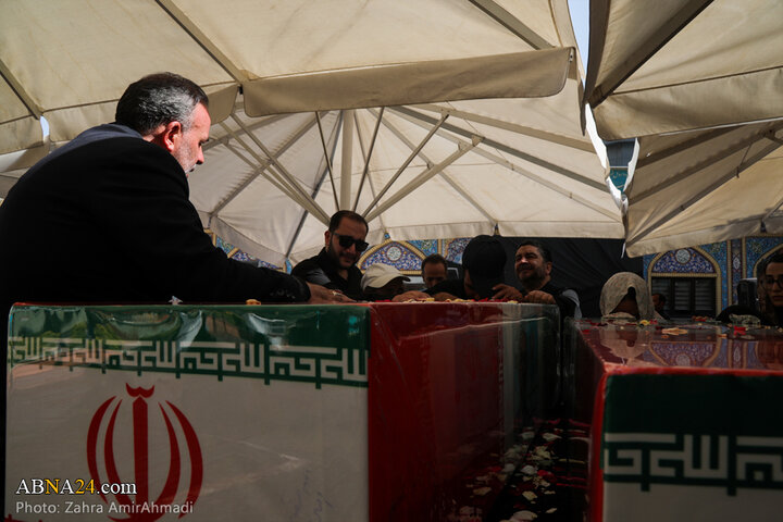 مراسم خاکسپاری شهدای اقتدار ایران در امامزاده صالح(ع) شهر تهران