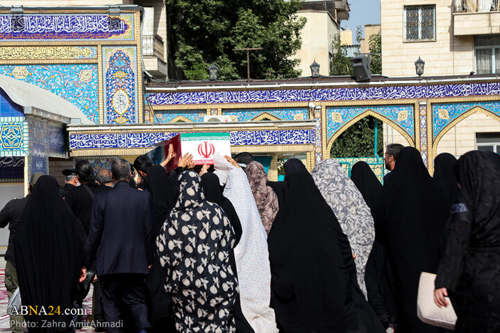 مراسم خاکسپاری شهدای اقتدار ایران در امامزاده صالح(ع) شهر تهران