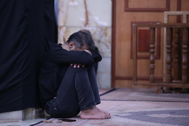 تصاویر| عزادری شب سوم محرم در حرم مطهر سیدعلاالدین حسین(ع)