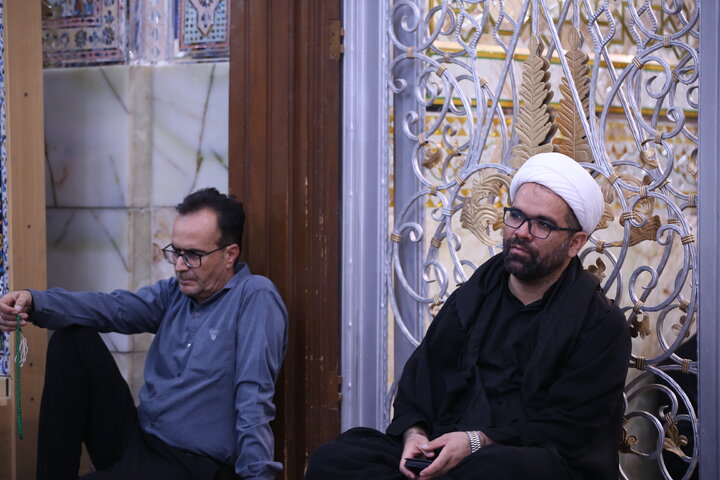 تصاویر| عزادری شب سوم محرم در حرم مطهر سیدعلاالدین حسین(ع)