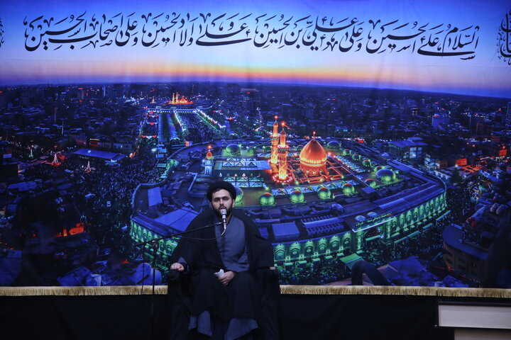 تصاویر| عزادری شب سوم محرم در حرم مطهر سیدعلاالدین حسین(ع)