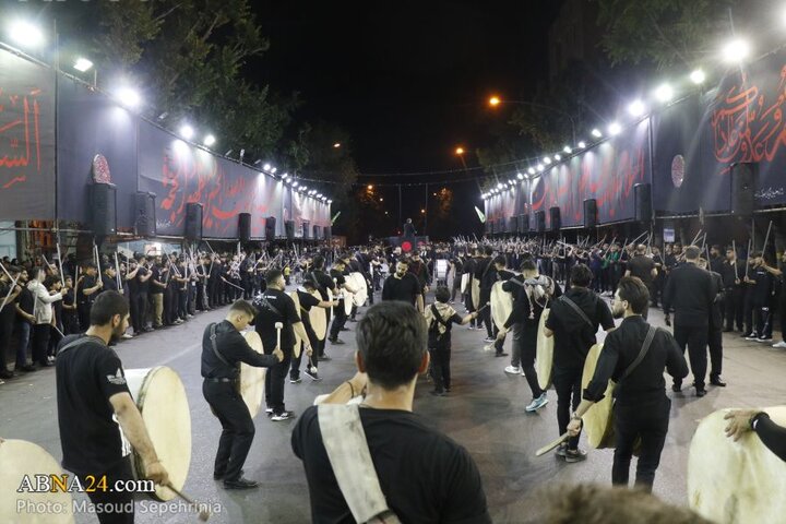 سومین شب محرم در دسته عزاداری علی اصغر(ع) شهر تبریز