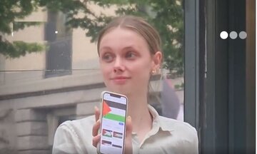 视频 |瑞典女孩眼含热泪表达对巴勒斯坦的同情