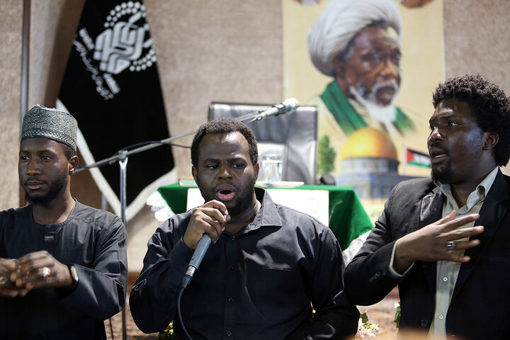 گزارش تصویری | عزاداری نیجریه‌ای‌ها در حرم مطهر بانوی کرامت