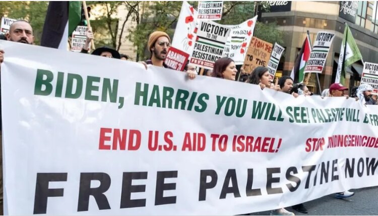Activists in Chicago protest US aid to Israel