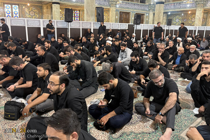 تقرير مصور/ مجلس عزاء حسيني في مسجد الإمام العسكري بمدينة قم