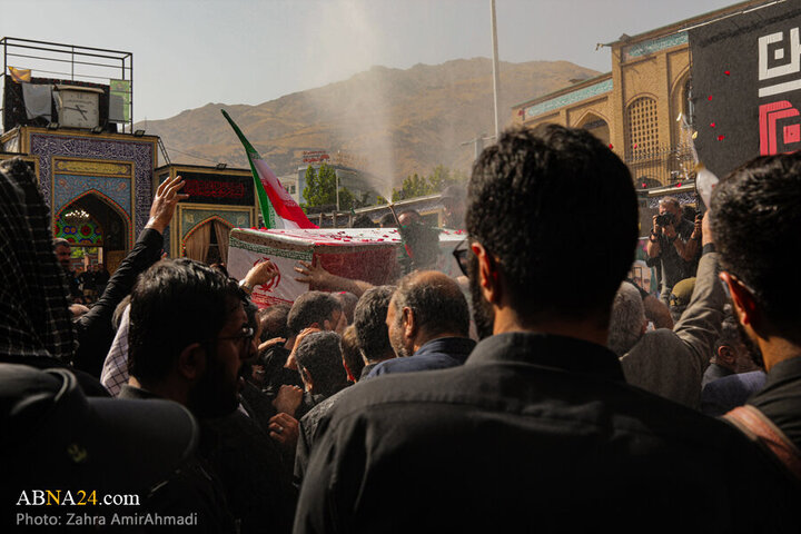 تقرير مصور/ مراسم تشييع ودفن لجثامين شهداء الاقتدار الوطني في حرم السيد صالح (ع) بطهران