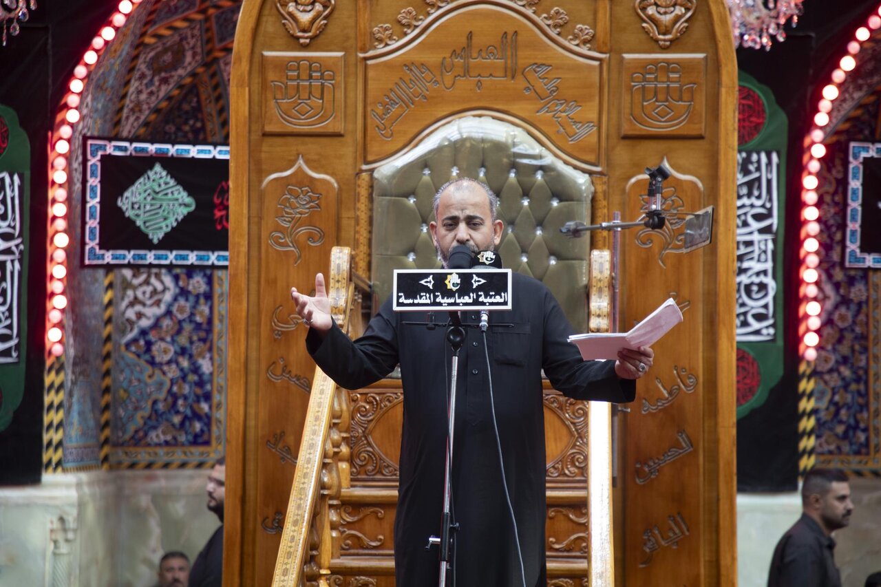 العتبة العباسية المقدسة تقيم مجلس عزاء في صحن مرقد أبي الفضل العباس (ع)