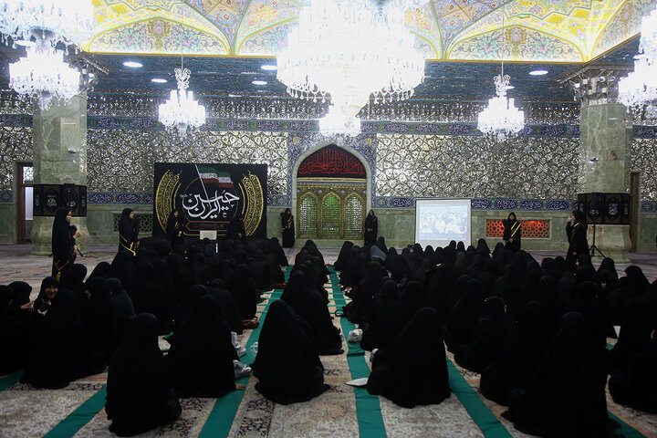 گزارش تصویری | برپایی خیمه عزای محرم هیئت معصومانه حرم بانوی کرامت