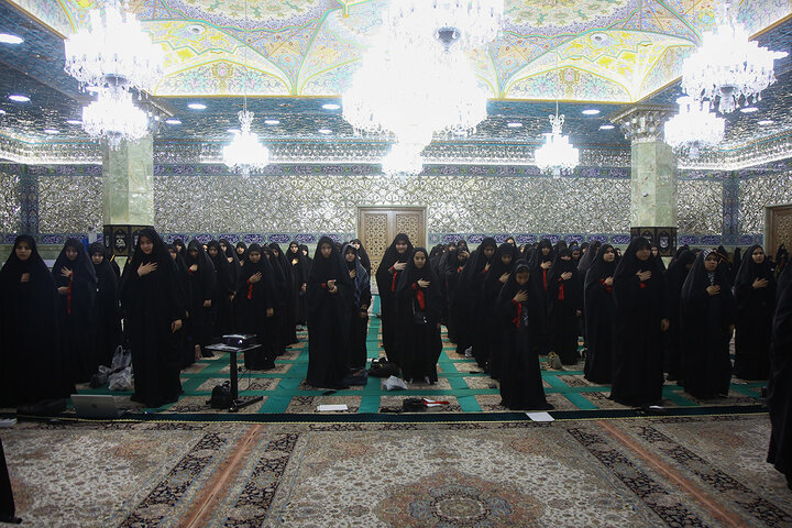 گزارش تصویری | برپایی خیمه عزای محرم هیئت معصومانه حرم بانوی کرامت