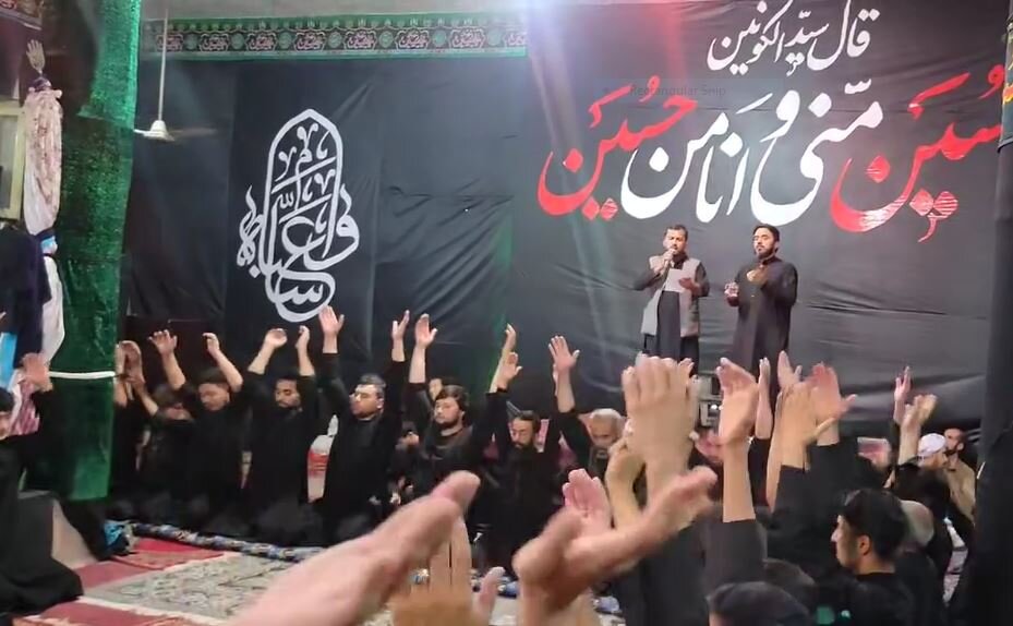 ویدیو | سینه‌زنی زیبای شیعیان سرپل افغانستان در شب ششم محرم