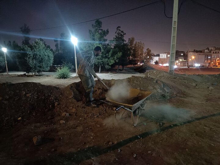 آماده‌سازیِ چهارمین سوگواره تجسّمی چادرِخاکی در شهر قم