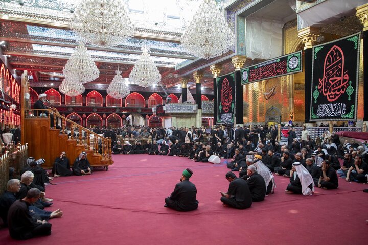 تقرير مصور/ العتبة العباسية المقدسة تقيم مجلس عزاء في اليوم الثامن من شهر المحرم