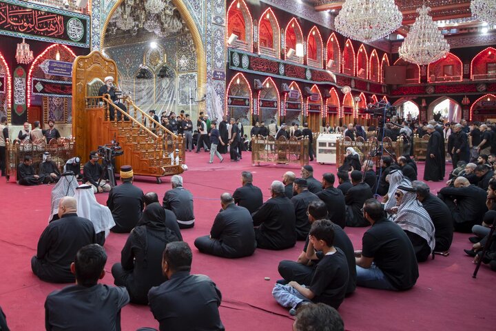 تقرير مصور/ العتبة العباسية المقدسة تقيم مجلس عزاء في اليوم الثامن من شهر المحرم