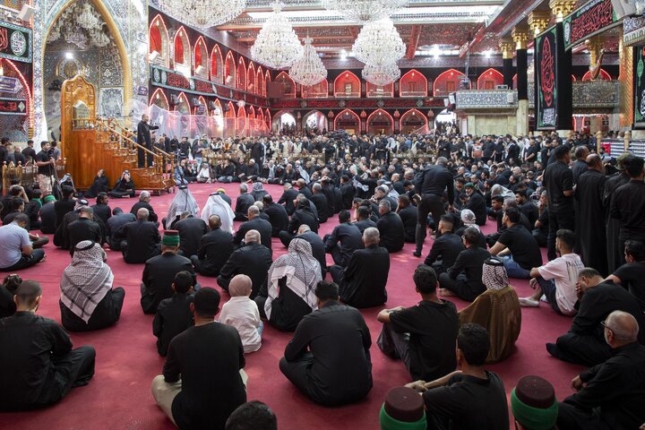 تقرير مصور/ العتبة العباسية المقدسة تقيم مجلس عزاء في اليوم الثامن من شهر المحرم