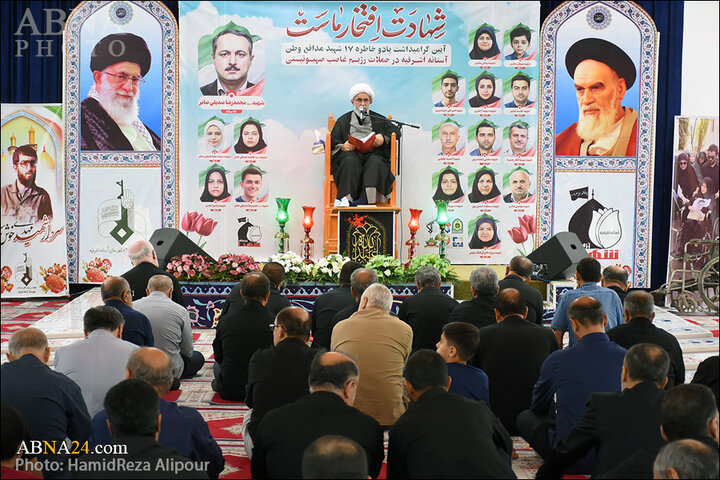 گزارش تصویری | مراسم گرامیداشت یاد و خاطره ۱۷ شهید مدافع وطن آستانه اشرفیه در حملات رژیم غاصب صهیونیستی