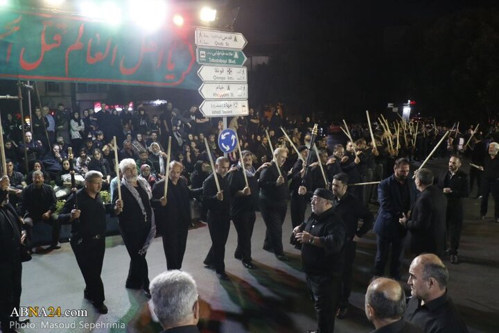 میزبانی محله چهارراه نادر شهر تبریز از عزاداران حسینی