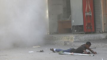 Wêneya nûçeyan | Bombebarana hovane ya avahiyek niştecihbûnê li Xezzeyê
