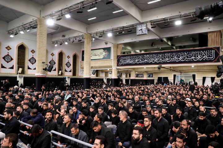Photos: Third night of Muharram mourning ceremonies on eve of Tasu’a held in the Imam Khomeini (ra) Hussainiyah