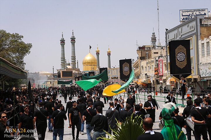 عزاداری مردم شهر قم در روز تاسوعای حسینی