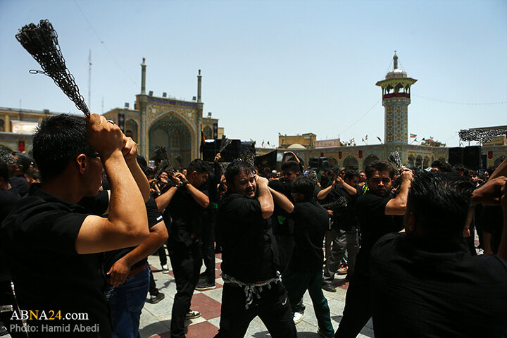 عزاداری مردم شهر قم در روز تاسوعای حسینی