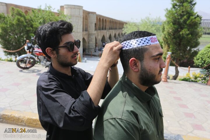 قافله عزاداری جوانان اصفهانی در روز تاسوعای حسینی