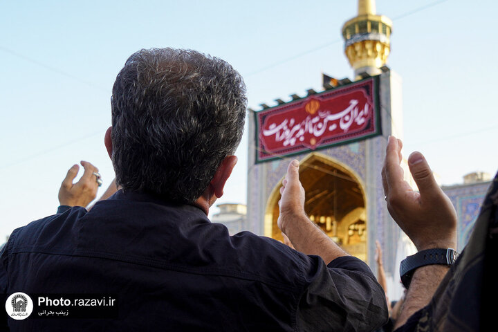 تقرير مصور/ مراسم عزاء تاسوعاء الحسین في الحرم الرضوي الشریف