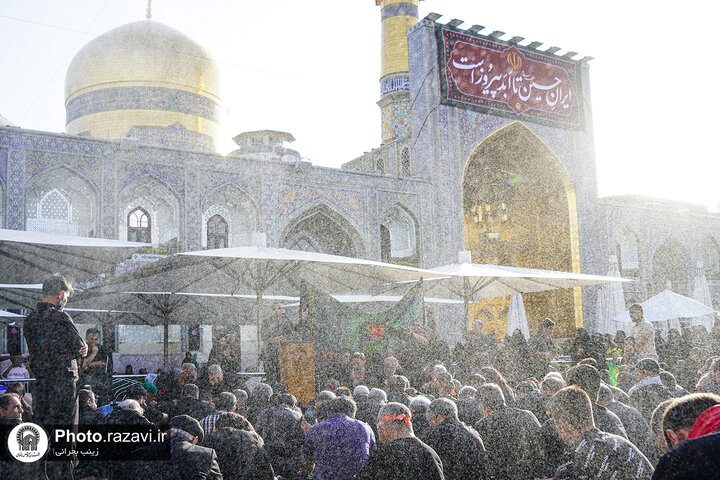 تقرير مصور/ مراسم عزاء تاسوعاء الحسین في الحرم الرضوي الشریف