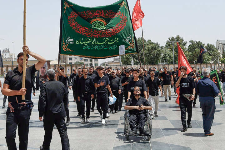 تقرير مصور/ مراسم عزاء تاسوعاء الحسین في الحرم الرضوي الشریف