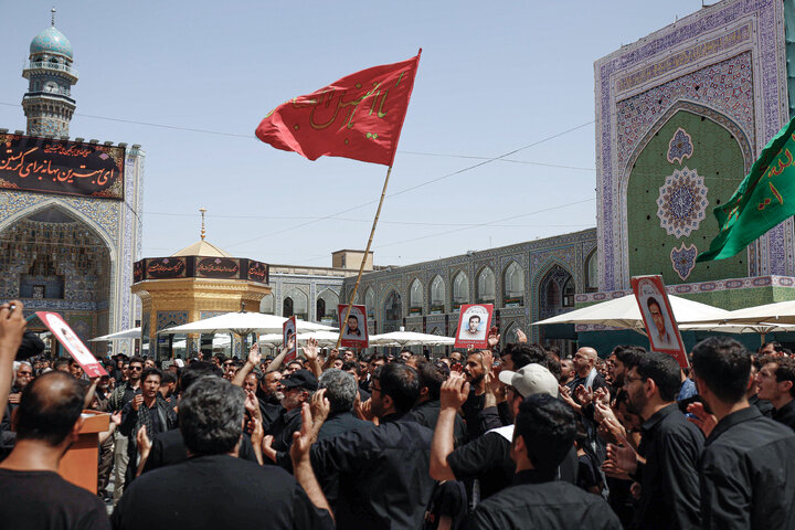 تقرير مصور/ مراسم عزاء تاسوعاء الحسین في الحرم الرضوي الشریف