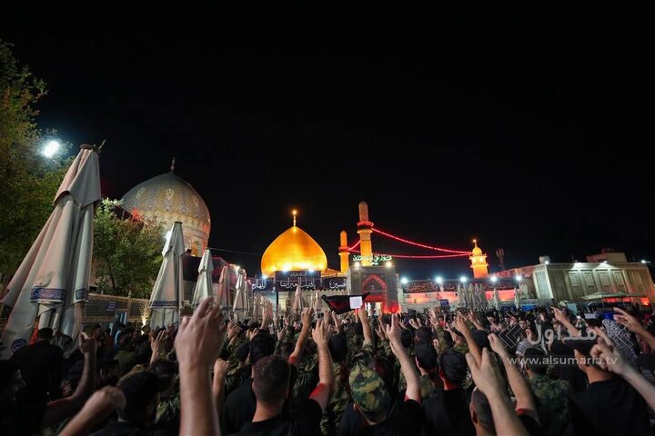 تقرير مصور/ محيط صحن الإمامين العسكريين (ع) يشهد إحياء عاشوراء