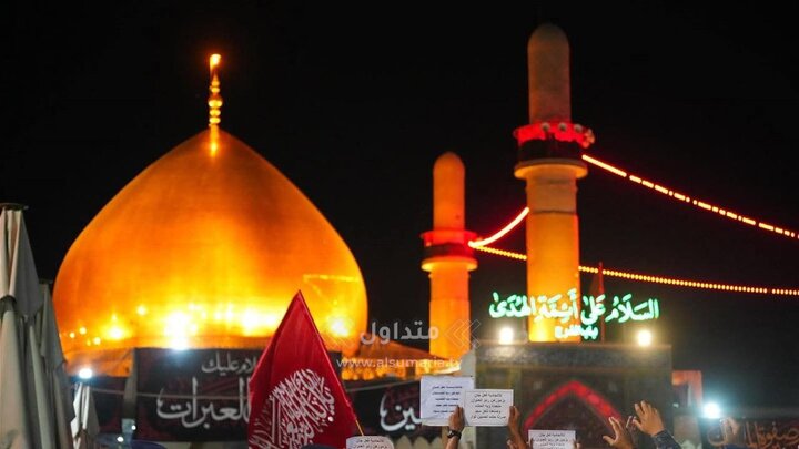 تقرير مصور/ محيط صحن الإمامين العسكريين (ع) يشهد إحياء عاشوراء
