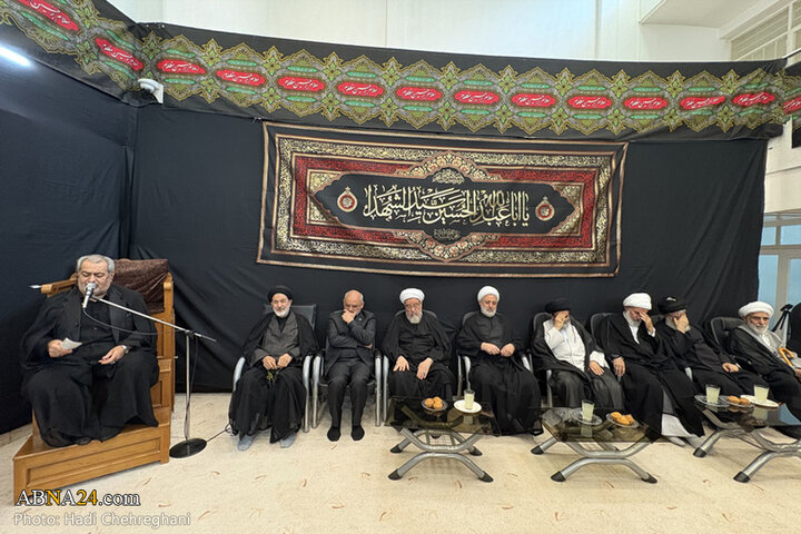 مراسم عزاداری تاسوعای حسینی در بیوت مراجع تقلید در شهر قم