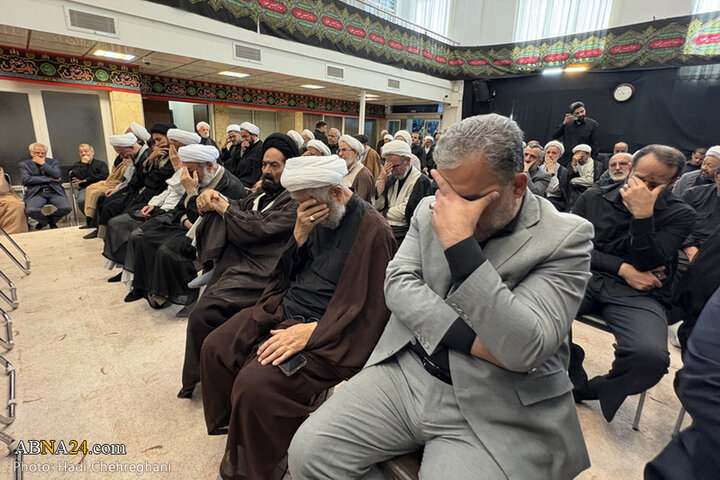 مراسم عزاداری تاسوعای حسینی در بیوت مراجع تقلید در شهر قم