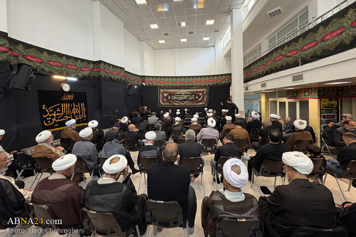 مراسم عزاداری تاسوعای حسینی در بیوت مراجع تقلید در شهر قم