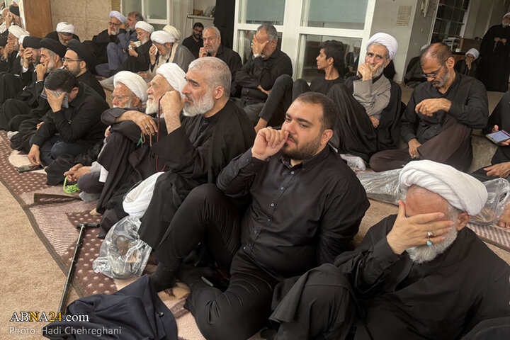 مراسم عزاداری تاسوعای حسینی در بیوت مراجع تقلید در شهر قم