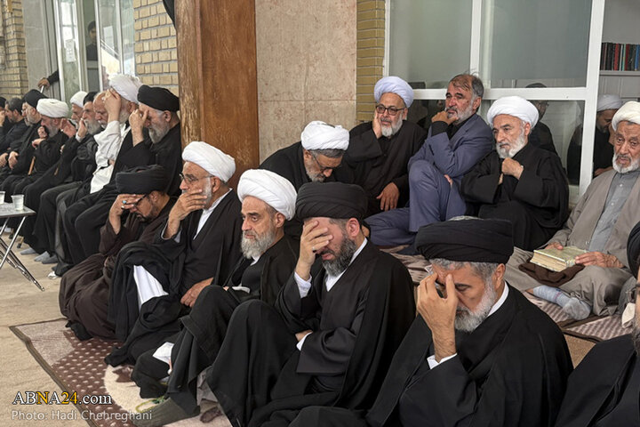 مراسم عزاداری تاسوعای حسینی در بیوت مراجع تقلید در شهر قم