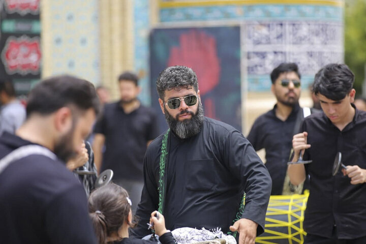 تصاویر| عزاداری هیئات مذهبی شیراز در جوار حرم مطهر سیدعلاالدین حسین(ع)