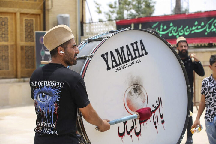 تصاویر| عزاداری هیئات مذهبی شیراز در جوار حرم مطهر سیدعلاالدین حسین(ع)