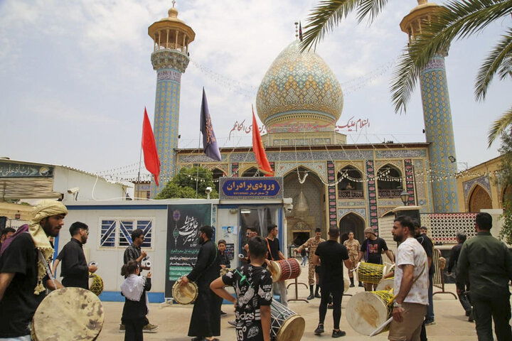 تصاویر| عزاداری هیئات مذهبی شیراز در جوار حرم مطهر سیدعلاالدین حسین(ع)