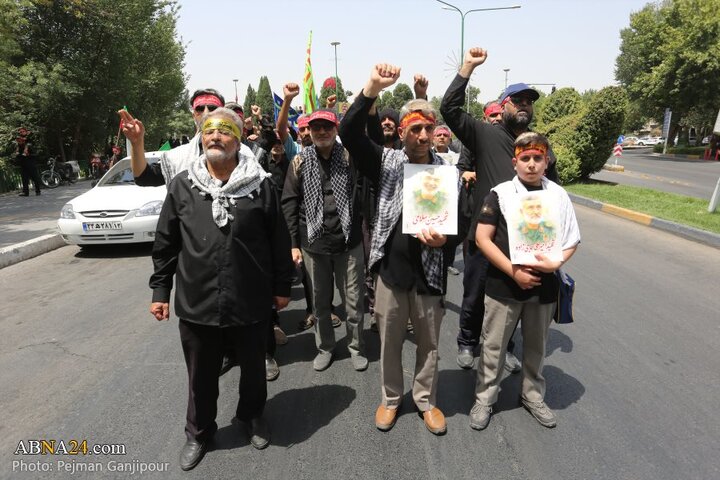 قافله عزا و حماسه هیئت «رزمندگان اسلام» اصفهان در روز عاشورای حسینی