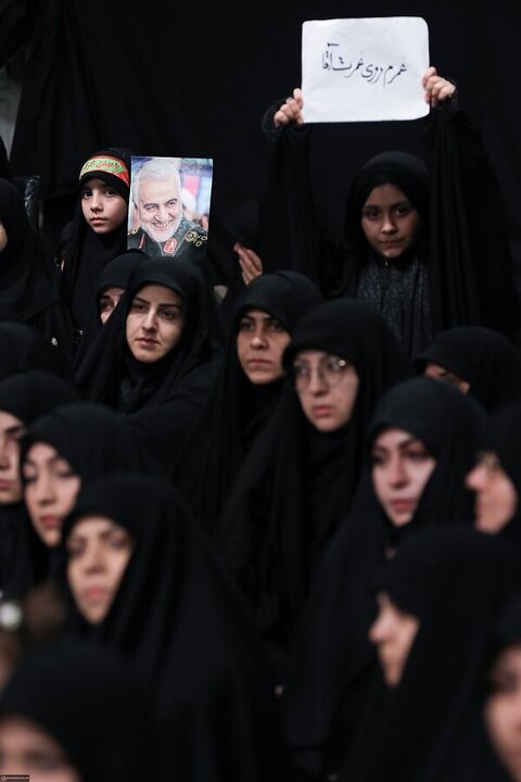 Photos: Mourning ceremony on eve of Ashura held in presence of Imam Khamenei