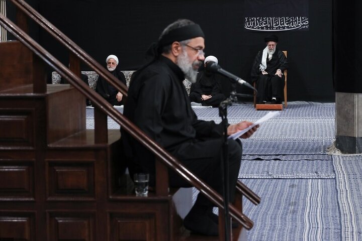 Photos: Mourning ceremony on eve of Ashura held in presence of Imam Khamenei