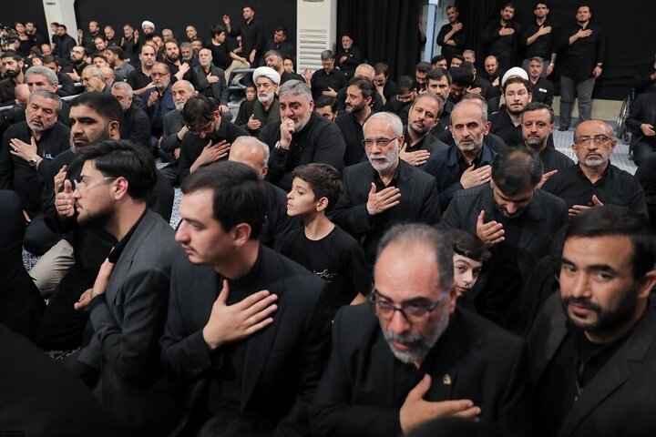 Photos: Mourning ceremony on eve of Ashura held in presence of Imam Khamenei