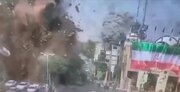 ویڈیو | تہران کے قدس اسکوائر پر خونخوار صہیونی میزائل گرنے کا ہولناک منظر