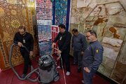 تقرير مصور / حملة تنظيفٍ في حرم مرقد أبي الفضل العباس(ع) بعد انتهاء زيارة العاشر من المحرم