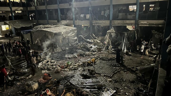 حمله پهپادی رژیم صهیونیستی به مدرسه أبوحلو در اردوگاه البریج